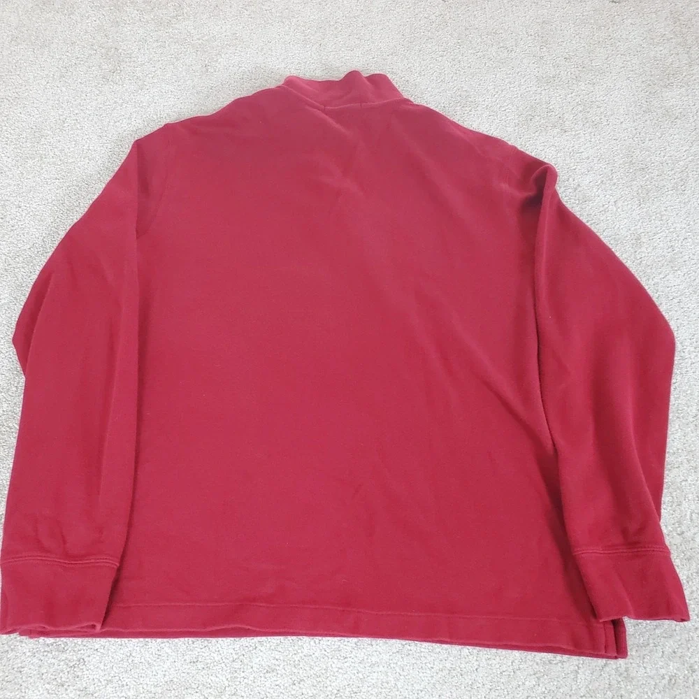 Polo Ralph Lauren Estate Rib Men's Medium Red‎ Knit Pullover 1/4 Zip Long Sleeve